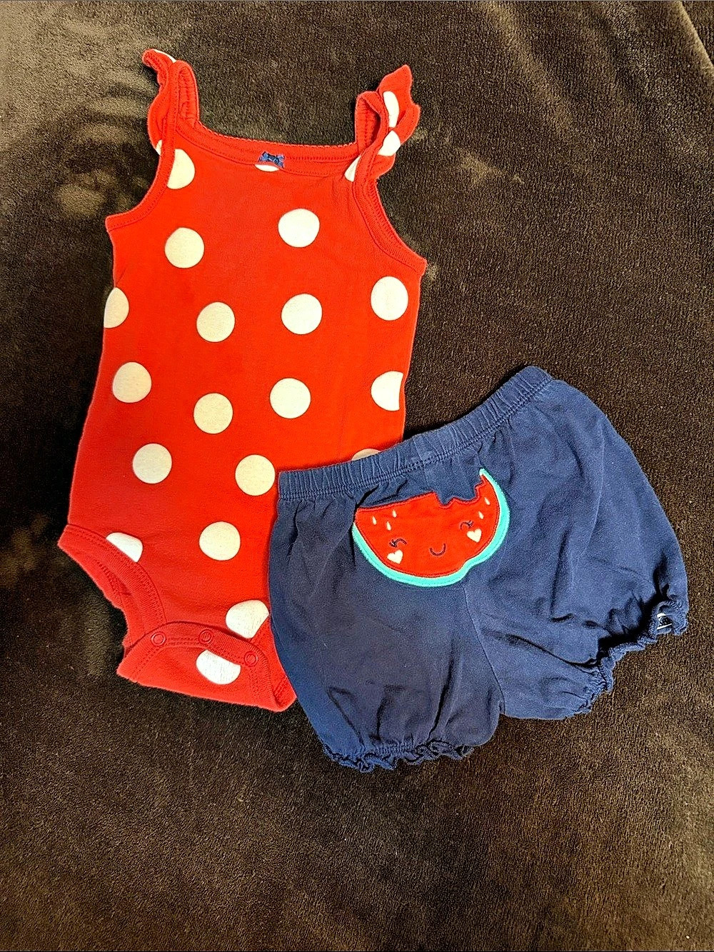 Polka Dotted Onesie with Matching Shorts